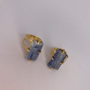 anel de cianita azul