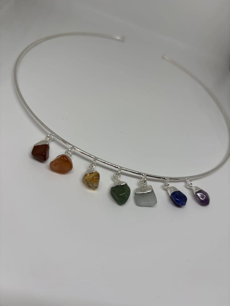 choker de pedras brutas choker de pedras brutas